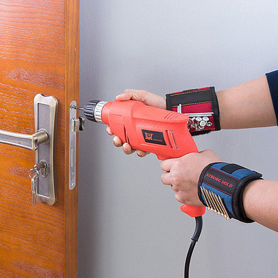 Magnetic Handyman Wristband for Nails, Screws, Bits and More